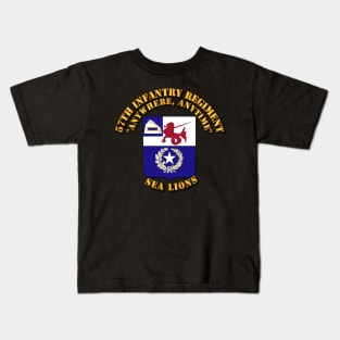 COA - 57th Infantry Regiment Kids T-Shirt